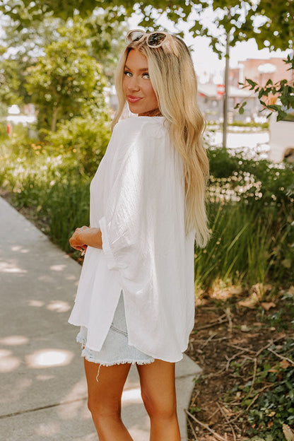 Coastal Canvas Shift Top in White