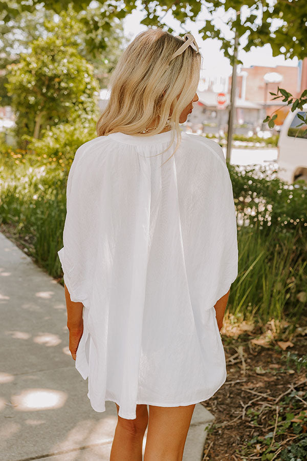 Coastal Canvas Shift Top in White