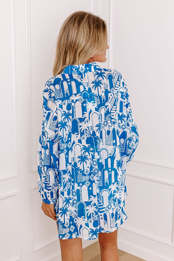 Mykonos Dream Button Down Top