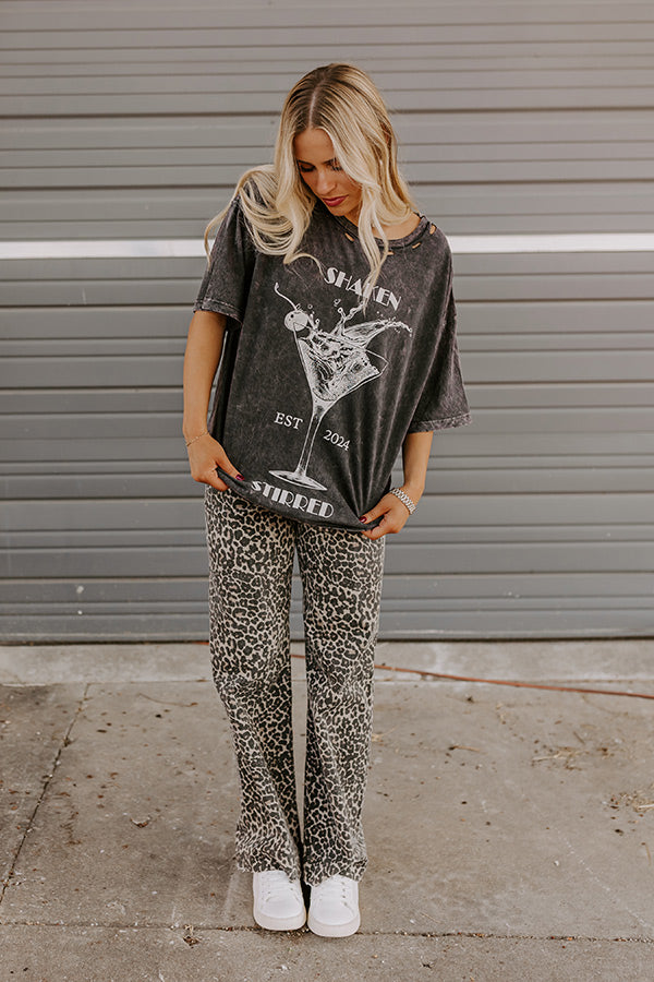 Shaken And Stirred Distressed Martini Graphic Tee