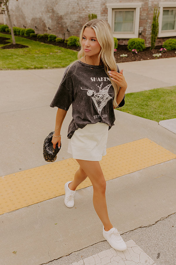 Shaken And Stirred Distressed Martini Graphic Tee