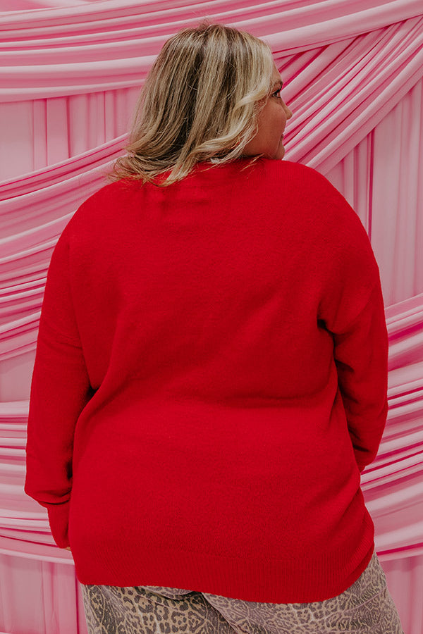 Coy Smile Knit Sweater Top Curves