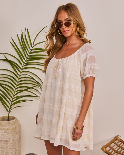 Airy Daydream Chiffon Babydoll Mini Dress