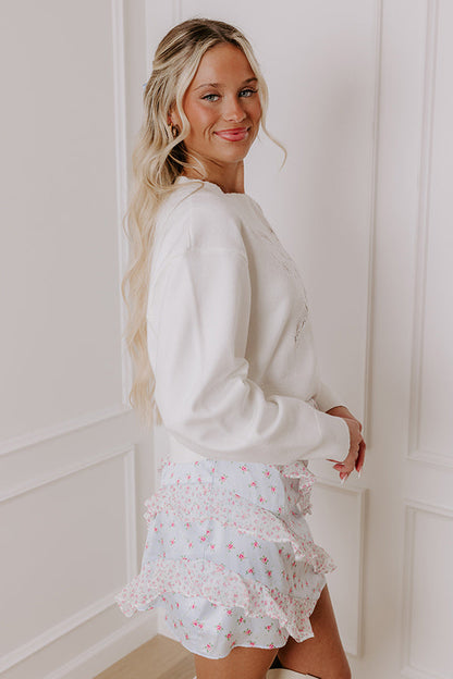 Cue The Charm Knit Sweater Top
