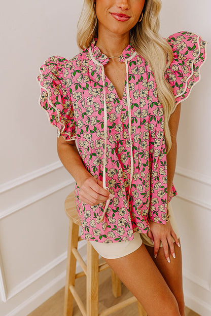 Brunch On The Patio Floral Top