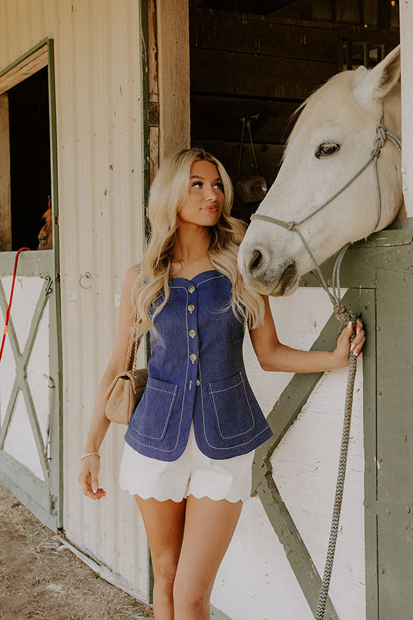 Rodeo Drive Darling Denim Vest Top