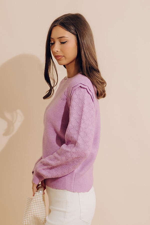 Brunch Babe Pointelle Knit Top