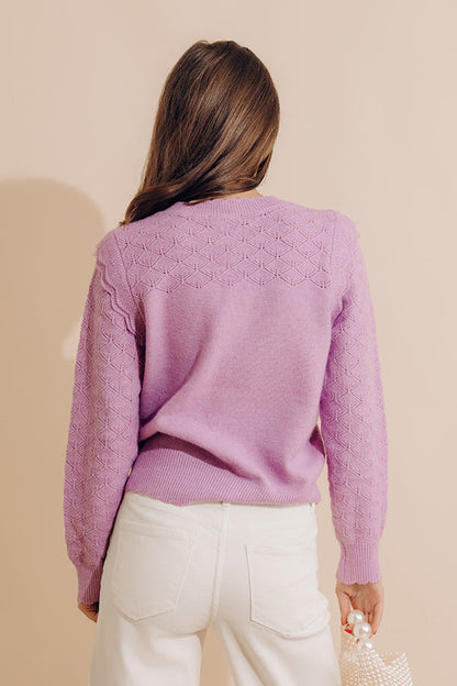Brunch Babe Pointelle Knit Top