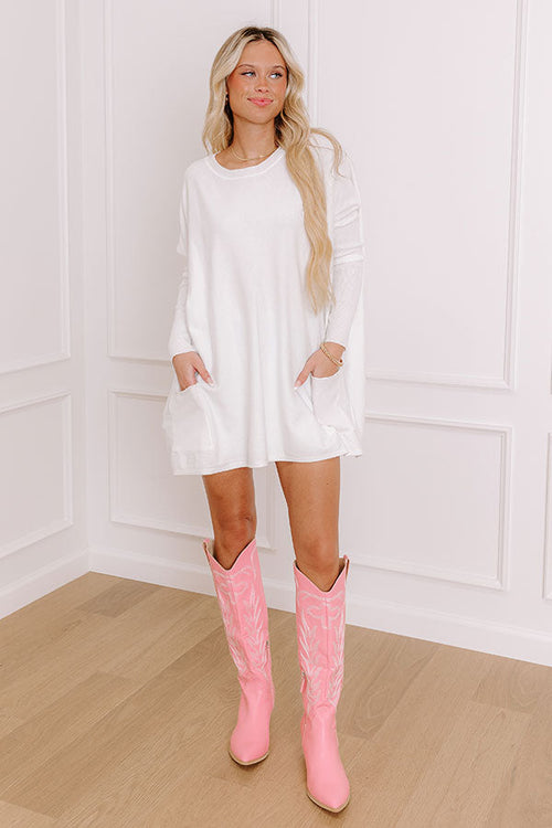 Always Cozy Sweater Top in White