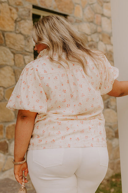 Honeysuckle Fields Floral Eyelet Top Curves