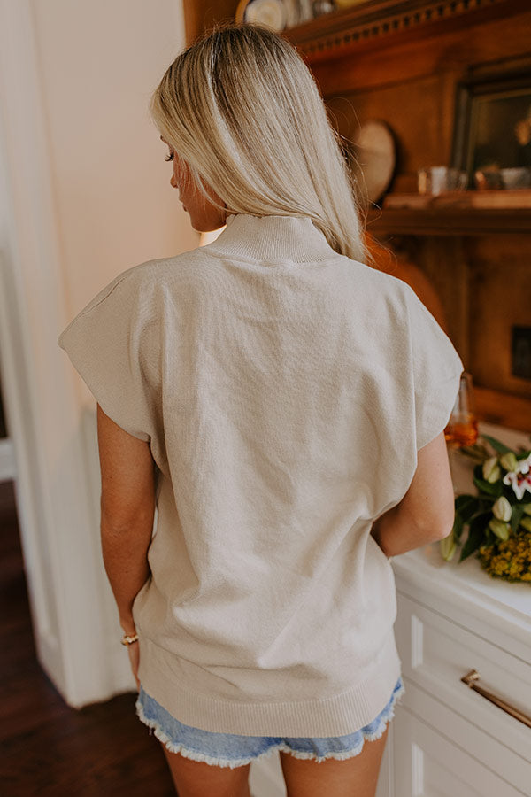 Statement Piece Knit Top in Oatmeal