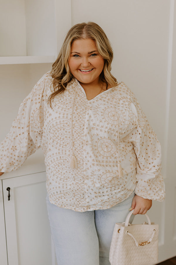 Boho Cutie Eyelet Top Curves