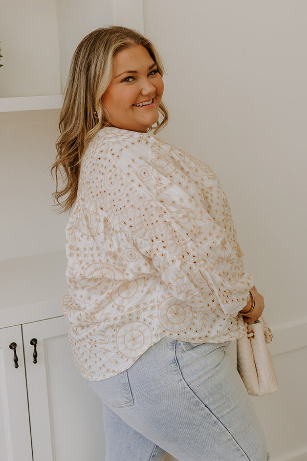 Boho Cutie Eyelet Top Curves