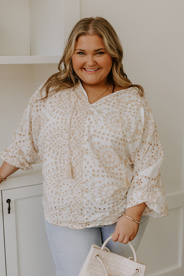 Boho Cutie Eyelet Top Curves