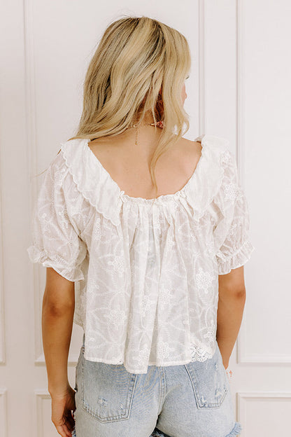 Cute Smile Embroidered Top