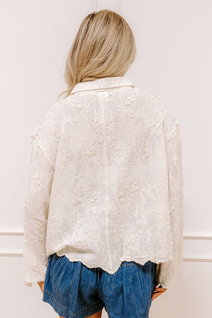 Delicate Details Embroidered Button Up