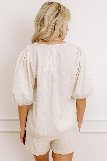 Oceanside Bliss Linen-Blend Top