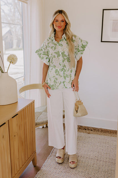 Honeysuckle Fields Floral Button Up