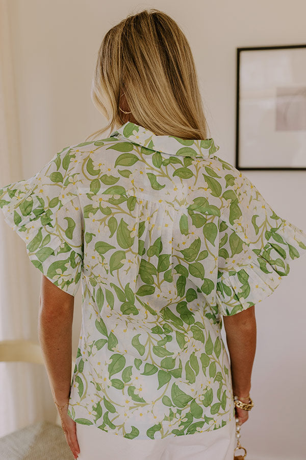 Honeysuckle Fields Floral Button Up