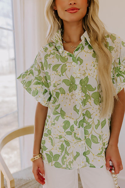Honeysuckle Fields Floral Button Up