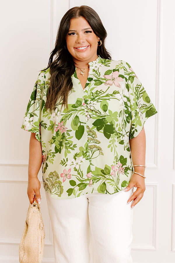 Small Town Charm Floral Top Curves