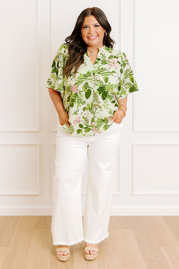 Small Town Charm Floral Top Curves