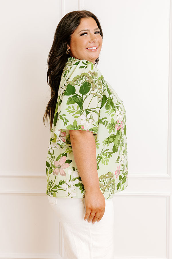 Small Town Charm Floral Top Curves