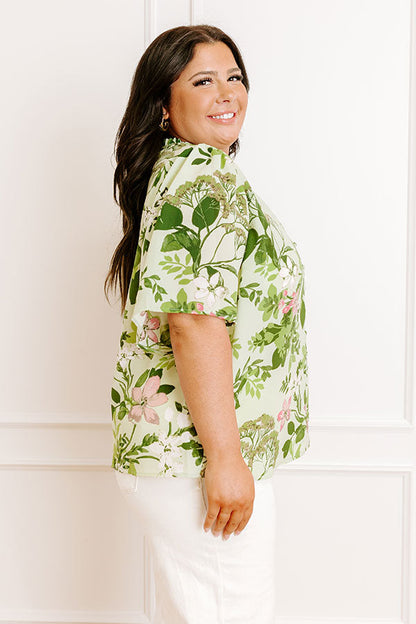 Small Town Charm Floral Top Curves
