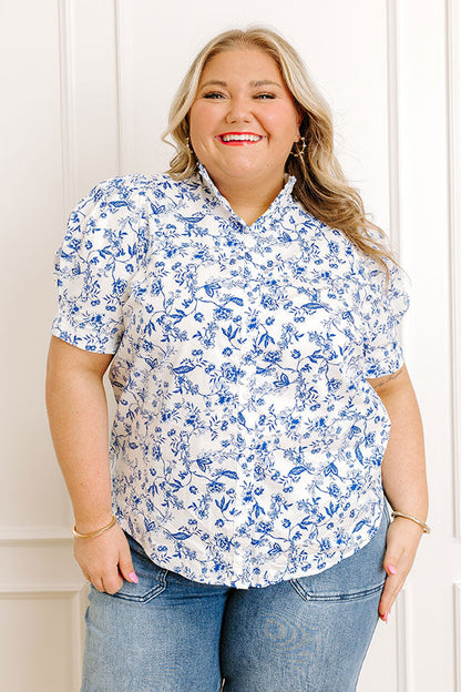 Garden Views Floral Button Up Curves