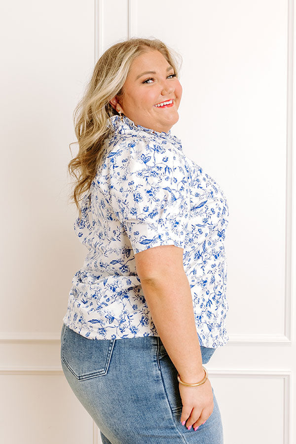 Garden Views Floral Button Up Curves