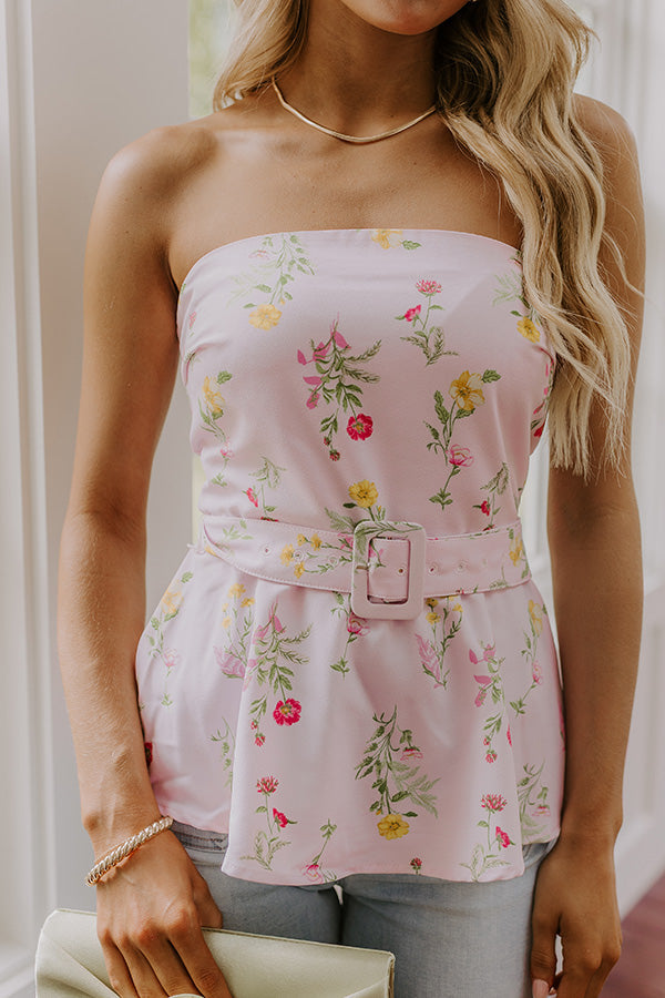 Sweet Surprise Floral Peplum Top