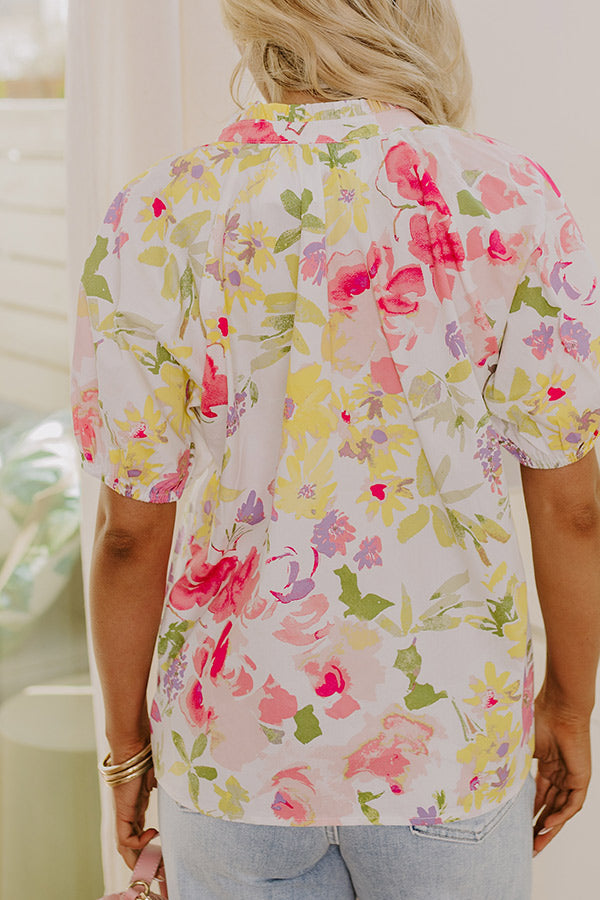 Gleaming Smile Floral Top