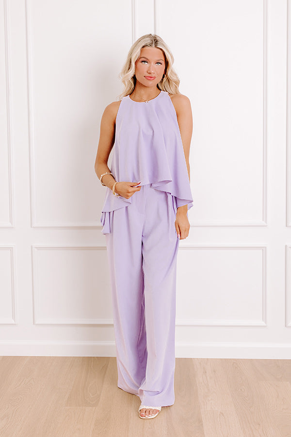 Courtyard Charm High-Low Top in Lavender