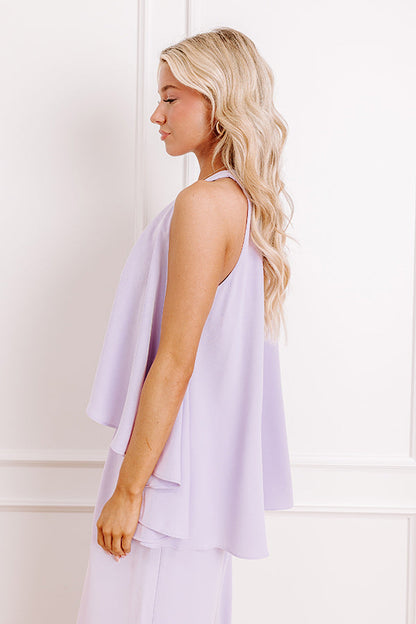 Courtyard Charm High-Low Top in Lavender