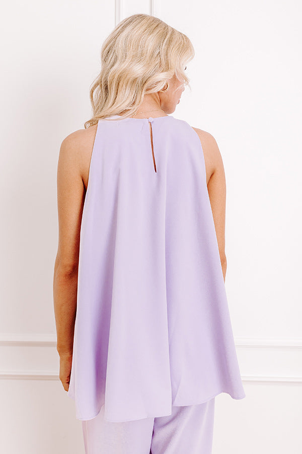 Courtyard Charm High-Low Top in Lavender