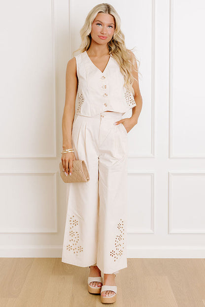 Soho Lifestyle Eyelet Vest Top