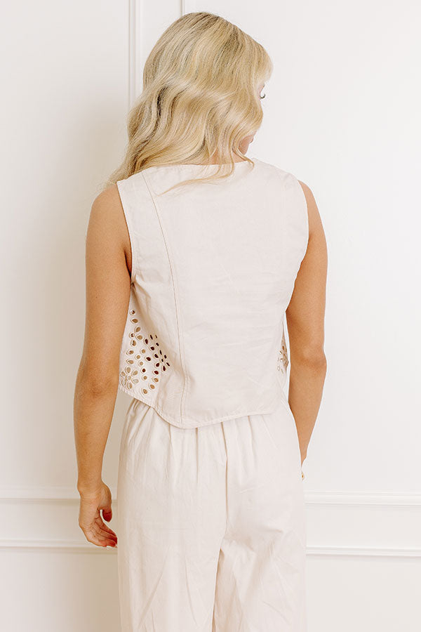 Soho Lifestyle Eyelet Vest Top
