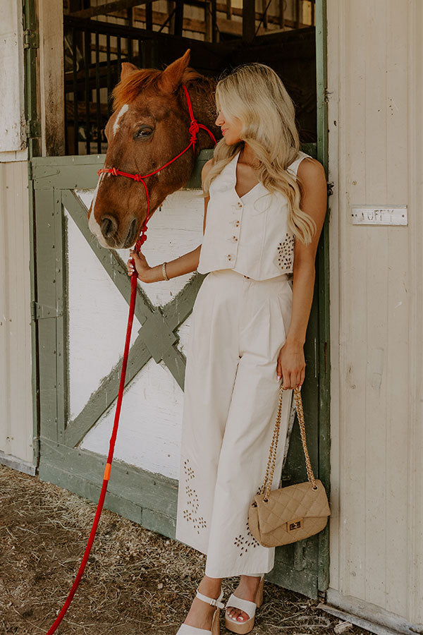 Soho Lifestyle Eyelet Vest Top