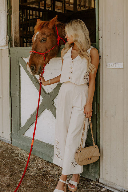 Soho Lifestyle Eyelet Vest Top