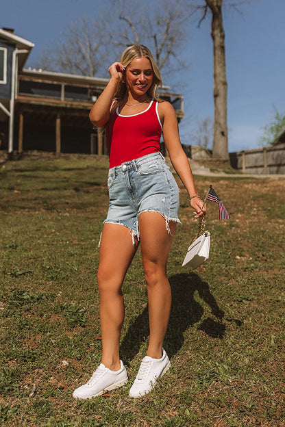 Lake Life Seamless Tank in Red