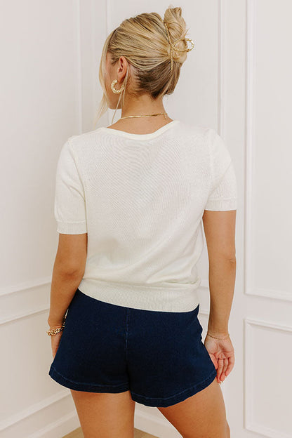 Feeling Giddy Embroidered Tee