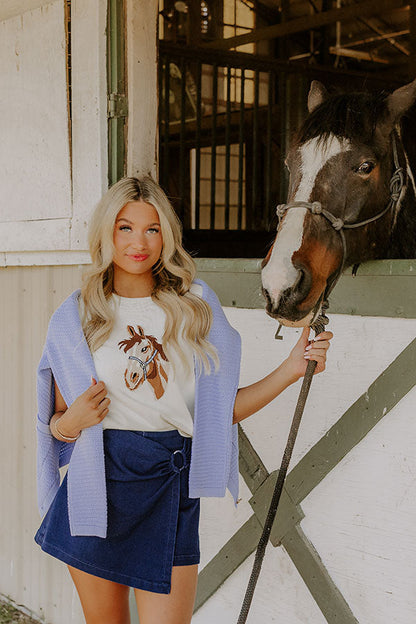 Feeling Giddy Embroidered Tee