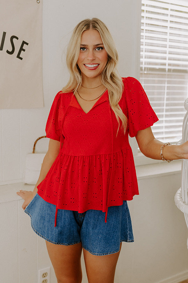 Picnic Day Eyelet Top