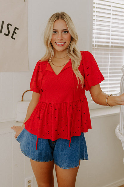 Picnic Day Eyelet Top
