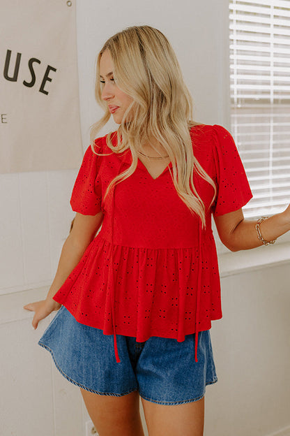 Picnic Day Eyelet Top