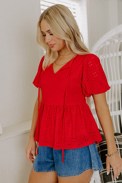 Picnic Day Eyelet Top