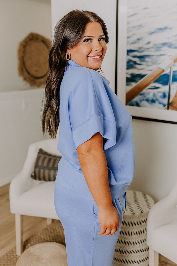 Easygoing Quarter Zip Top Curves