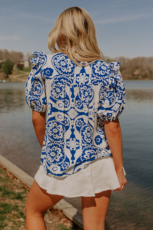 Staying In Capri Floral Top