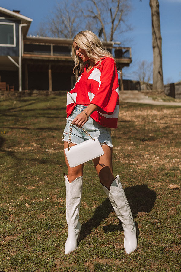 Sparks Fly Oversized Crop Tee