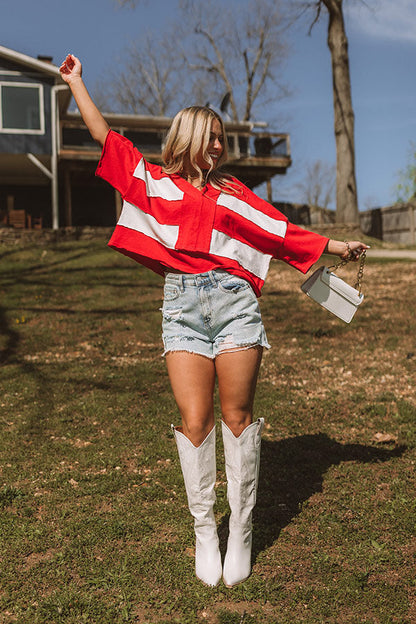 Sparks Fly Oversized Crop Tee